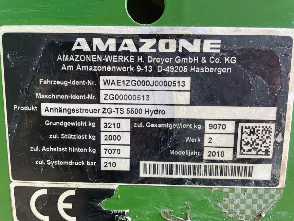 2018 AMAZONE ZG-TS Hydro