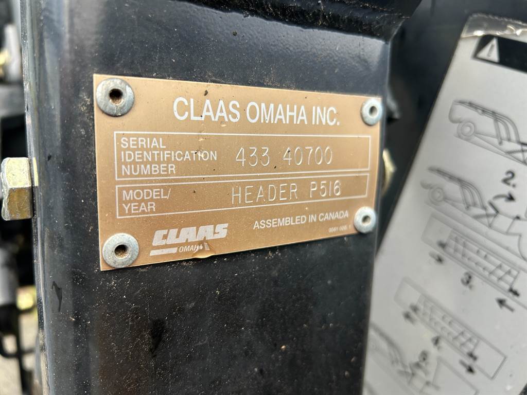 2012 CLAAS RAKE UP P516