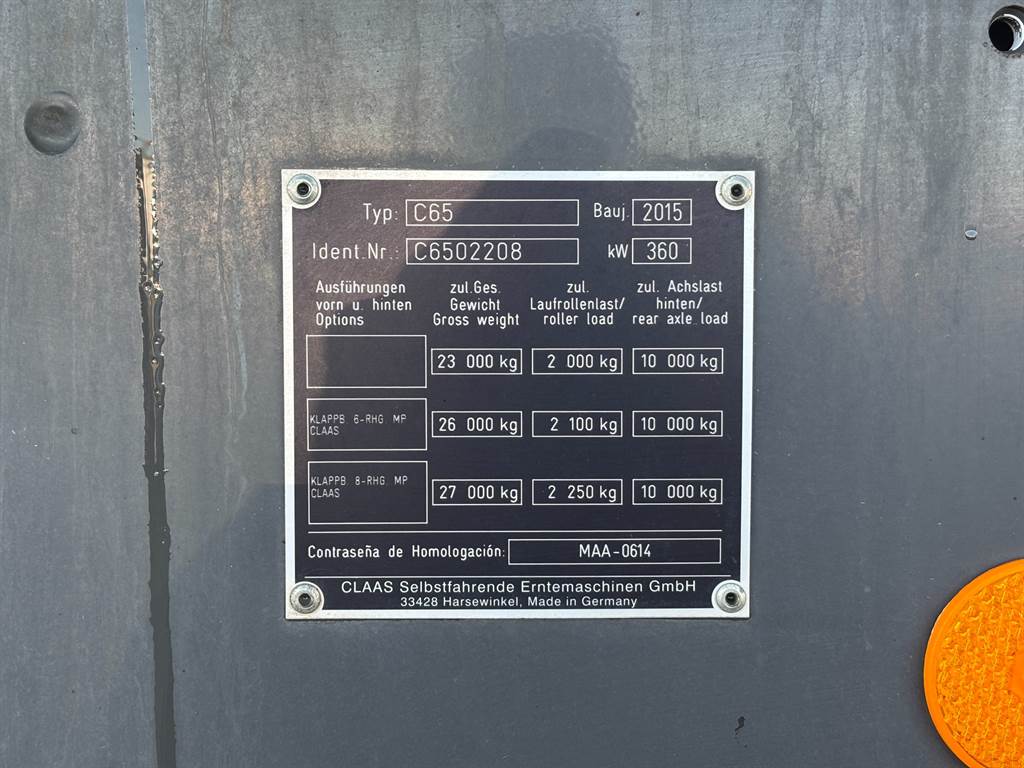 2015 CLAAS LEXION 760 TT