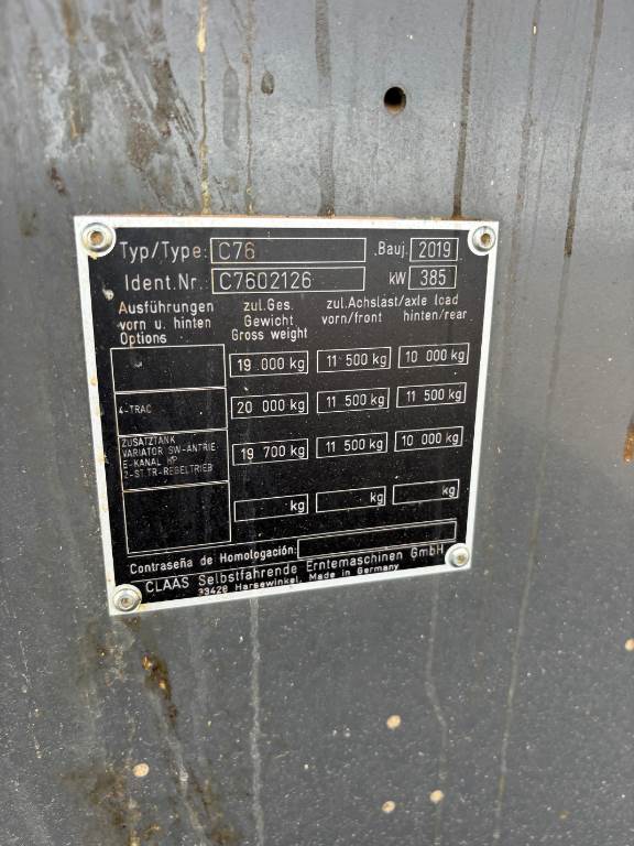 2019 CLAAS LEXION 770