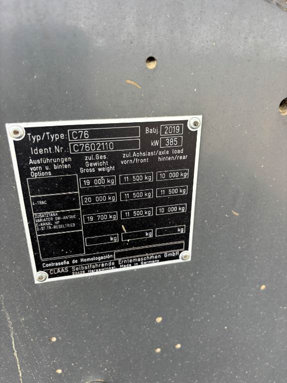 2019 CLAAS LEXION 770