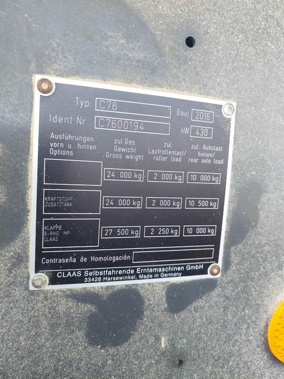 2016 CLAAS LEXION 770 TT