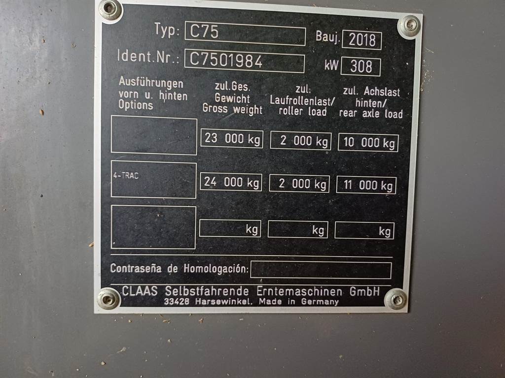 2018 CLAAS LEXION 750 TT