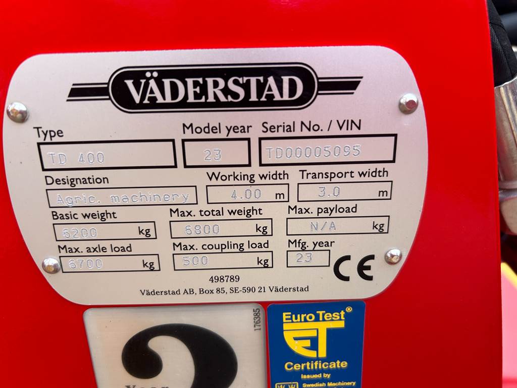2023 Vaderstad TD400 image 4